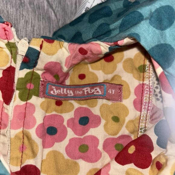Jelly The Pug Multicolor Floral Long Sleeve Christina Dress Size 4T - Picture 7 of 8